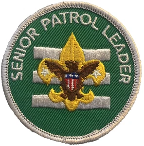 De Colección Boy Scouts BSA "LÍDER DE PATRULLA SENIOR" Posición Parche Planchado 3" Nuevo de Lote Antiguo - Imagen 1 de 3