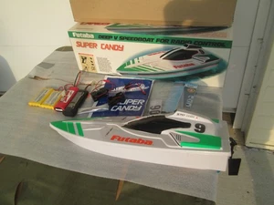 Vtg 1993 Futaba Super Candy Deep V Rc Speedboat 22.5" Long & Instructions & Box - Picture 1 of 12