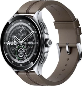Xiaomi Watch 2 Pro 4G (LTE) e-Sim Smartwatch (135-205mm, Leather, Silver/Brown) - Picture 1 of 6