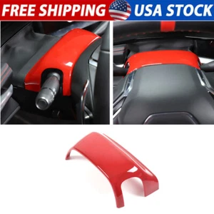 Red ABS Interior Steering Wheel Base Cover Trim For Corvette C8 2020-2023 US - Imagen 1 de 14