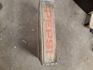 VINTAGE  PEPSI-COLA Wooden Soda  Crate Carrier Wood Box Case With Slots dividers - Picture 1 of 6