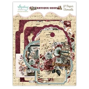 Neuwertige antike Ladenetiketten Verzierungen Vintage Blumenmuster Papier Elemente Sammelalbum - Bild 1 von 2