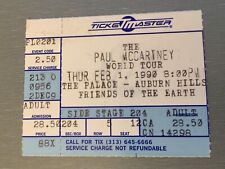 Paul McCartney Concert Ticket Stub 1990 The Palace Excellent Condition