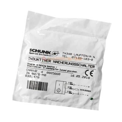 ONE SCHUNK 0301478 IN 80/S-M8 Inductive Proximity Switch New - Image 1 of 4