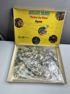 Vintage New sherlock holmes Follow The Clues Jigsaw puzzle 850pc 1970s England - Picture 1 of 6