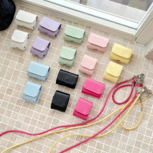 Natural Tactility Leather Earphone TPU Case w/ Hanging Chain For Apple Airpods 1 - Picture 1 of 32