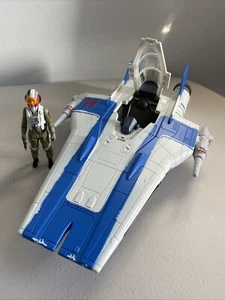 Star Wars the Last Jedi Force Resistance A-Wing Fighter 2016 Hasbro w Tallie Fig - Picture 1 of 10