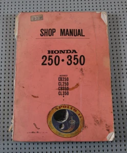 Rare Vintage 1971 HONDA CB250 CB350 CL250 CL350 Motorcycle Shop Manual - Picture 1 of 8