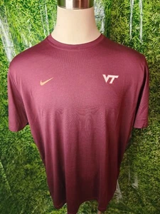 Virginia Tech Nike Short Sleeve Shirt Maroon Size XXL - Picture 1 of 4
