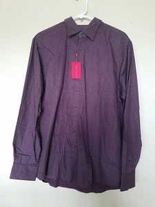 REPORT COLLECTION Mens Printed Button Down Shirt Large - Picture 1 of 4