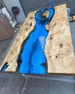 Epoxy Table dining table top Live Edge Walnut Wood Custom Order size in inches - Picture 1 of 10