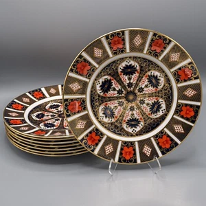 Royal Crown Derby Old Imari Dinner Plates Set of 8 - 10 1/2" - FREE USA SHIPPING - Picture 1 of 21