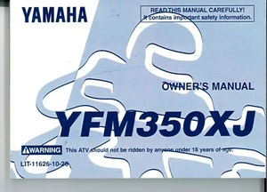 Yamaha Model YFM350XJ Owner's Manual - c1996 - LIT-11626-10-28 - Picture 1 of 3