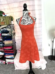 Patagonia Mini Abito Donna Arancione Cotone Scollo a V Senza Maniche Taglia S - Foto 1 di 8