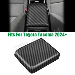 Carbon Fiber Center Central Armrest Box Cover Trims For Toyota Tacoma 2024 2025 - Foto 1 di 9