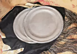 Antique Pewter plate/tray of WWI with private number Art decor 9" D - Picture 1 of 10
