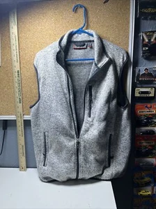 Free Country Men's Full Zip Gray Vest - Picture 1 of 22