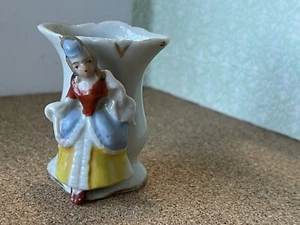VTG Victoria Lady Toothpick Holder Hand Painted Marked Japan - Picture 1 of 8