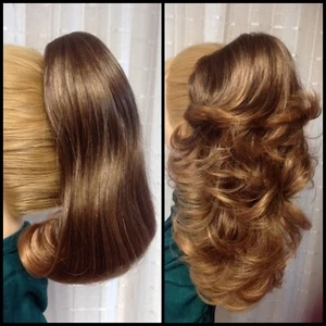 IRINA NATURAL COLLECTION clip-on ponytail REVERSIBLE BLONDE BROWN RED BLACK - Picture 1 of 7
