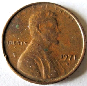 CENTAVO CONMEMORATIVO 1971-D, ERROR MENOR DE CHOQUE DE TROQUEL ANVERSO, EN MUY BUEN ESTADO/XF, BRN, CIRCULADO - Imagen 1 de 2