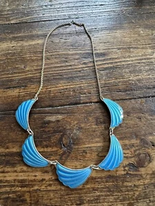 Collar Elvik Esmalte Plata Esterlina Noruega Noruego - Imagen 1 de 7
