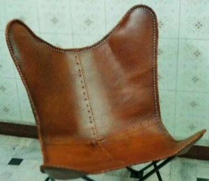 Hogar y Jardín Vintage Hecho a Mano Cuero Mariposa Silla Repuesto Cubierta - Imagen 1 de 6