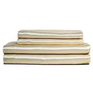 Satin Luxury Sheet Set Cal King Ivory 4-Piece Set - Picture 1 of 3