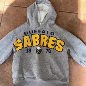 Sudadera con Capucha Buffalo Sabres Juvenil Niño XS 4/5 Gris Cara a la NHL Hockey - Imagen 1 de 8