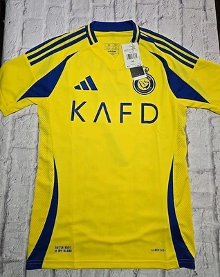 Size XS Adidas Cristiano Ronaldo Al Nassr FC '24/25 Home Soccer Jersey JP0459 - Image 1 of 4