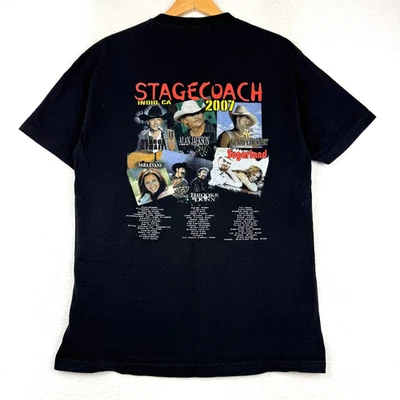 复古 Y2K Stagecoach 2007 乡村音乐节衬衫大号乔治海峡 — 第 1/4 张图片