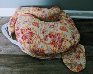 My Brest Friend Original Nursing Pillow for Breastfeeding- Orange & Pink - Picture 1 of 3