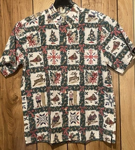 REYN SPOONER Large Limited Edition Mele Kalikimaka Hawaiian Christmas Shirt - Picture 1 of 4
