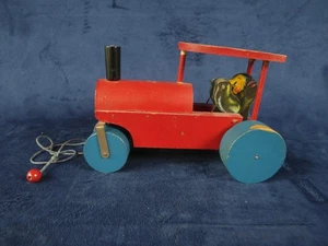 Juguete de madera de oso de rodillos de carretera Fisher Price #152 vintage de 1930 - Imagen 1 de 10