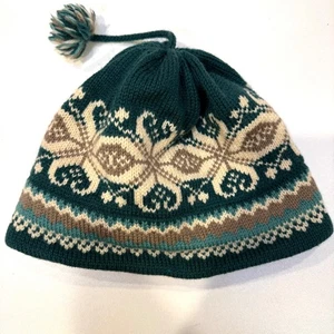 Mütze Wapiti Woolies Bommel Wollmütze Fair Isle Winter Ski Lodge Hütte Retro - Bild 1 von 4