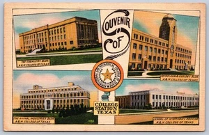 K28/ College Station Texas Postcard c1930s A&M College Views 4View 376 - Picture 1 of 4