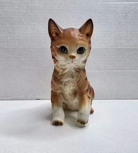 Vintage Keramik Lefton orange gestreifte Katze Figur Japan - Bild 1 von 10