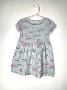 Jumping Beans Mädchen Skater Kleid Dino grau rosa | Mädchen Größe 2T - Bild 1 von 3