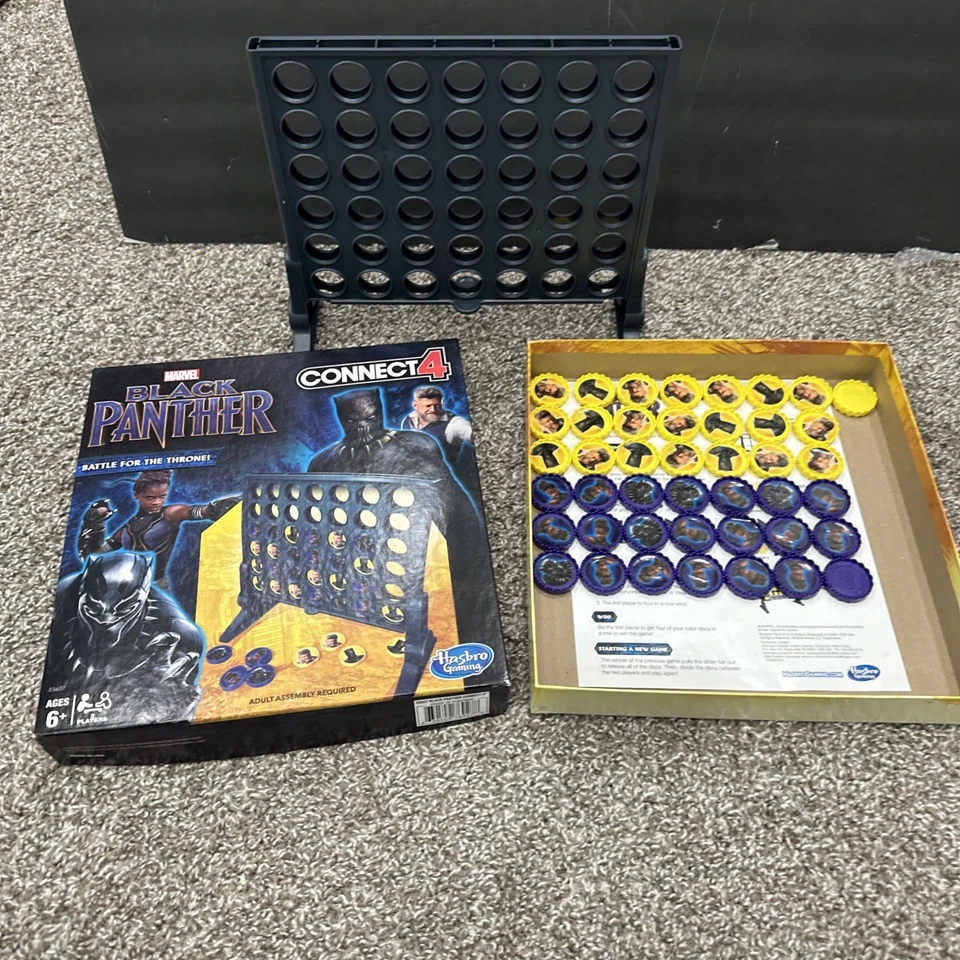 Black Panther Connect Four - Juego Hasbro - Usado 1A Foto 1 de 4