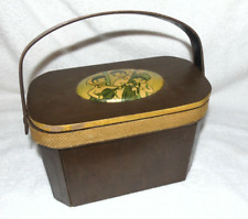 Vintage Wood Sewing Box Basket Dutch Cute