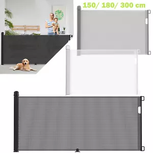 PVC Ausziehbar Türschutzgitter Treppengitter Baby Kinder Treppenschutzrollo Tür - Bild 1 von 17