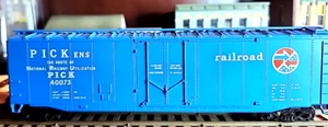 RTR PICKENS RAILROAD ho 1/87 custom boxcar BUILT 4 LAYOUT ATHEARN TRAIN BLUE R. - Picture 1 of 13