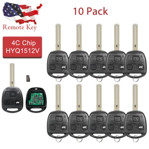 10 Pack for 2001-2005 Lexus IS300 Remote Head Key Fob Short blade HYQ1512V - 4C - Picture 1 of 7