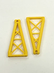 Lego Amarillo 1x6x10 Viga Soporte Triangular Lote de 2 - Imagen 1 de 1