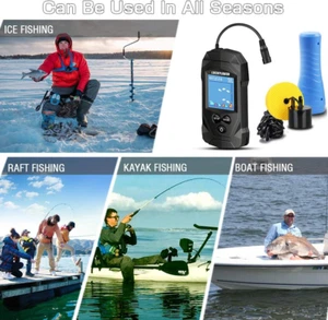 Portable Handheld Fish Finder Sonar Depth Detector with LCD for Boat & Ice Fish - Picture 1 of 7