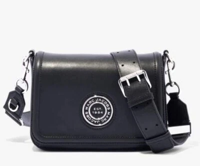 Marc Jacobs Women's Black Insignia Logo Full Flap Leather Crossbody Bag - Image 1 of 4