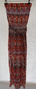 Miss Selfridge Red Paisley Sleeveless Dress Size 4 - Picture 1 of 12