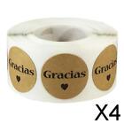 2-4pack 500 Pcs Spanish Gracias Thank You Labels Stickers For Seal Label Package