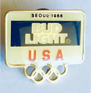 Bud Light Advertising Seoul 1988 USA Olympics Team Pin Badge Rare Vintage (F1) - Bild 1 von 2