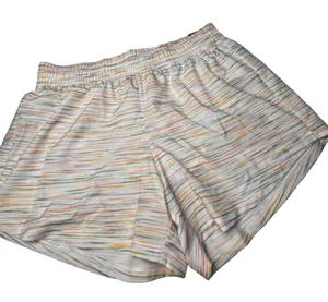 DSG Girl's Running Shorts Mid-Rise Stride Run Lined XL White Multi Space dye - Picture 1 of 13