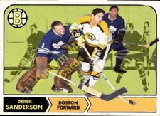 Custom made OPC like 1968-69 Boston Bruins Derek Sanderson Hockey card